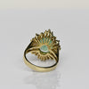 4.26ct Colombian Emerald Oval Ballerina 14k Gold Cocktail Ring