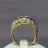 Ruby & Diamond Pave 18k Gold Domed Band Cocktail Ring