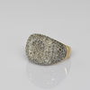 2ctw Diamond Pave Concave Domed Band 14k Yellow Gold Ring