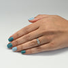 Art Deco Diamond Two Stone Filigree 18k White Gold Ring