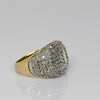 2ctw Diamond Pave Concave Domed Band 14k Yellow Gold Ring