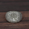 2ctw Diamond Pave Concave Domed Band 14k Yellow Gold Ring