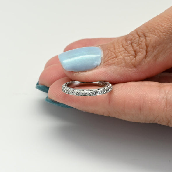 Tacori Platinum 1/2ctw Diamond Eternity Band - Size 4.5