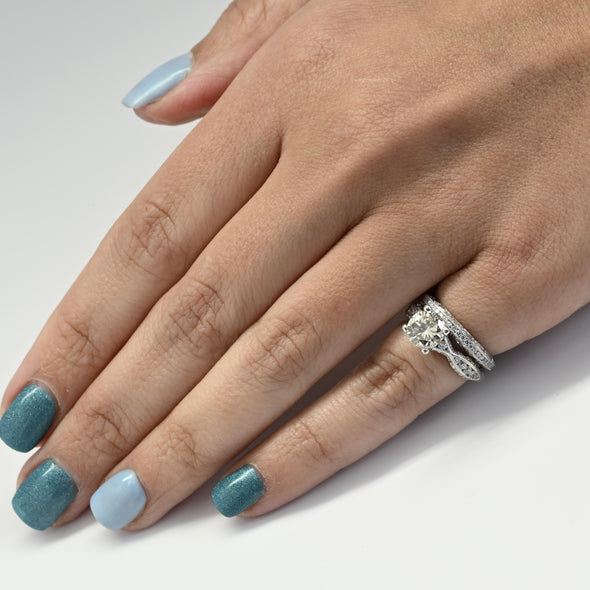 Tacori  2.2ctw Round Brilliant Diamond Platinum Wedding Set Engagement Ring