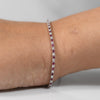 2.57ct Ruby & Diamond Tennis Straight Line Bracelet in 14k White Gold