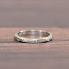 Dated 7-1-33 Art Deco 18K Vintage White Gold Chevron Wedding Band