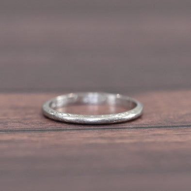Platinum Vintage Chevron Wedding Band Dated 1929