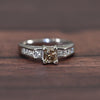 1.41ctw Fancy Brown Rectangular Cushion Cut Diamond Platinum Engagement Ring