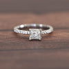 1.6ctw Princess Cut Diamond 14K White Gold Engagement Ring