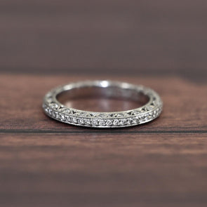 Tacori Platinum 1/2ctw Diamond Eternity Band - Size 4.5