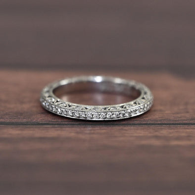 Tacori Platinum 1/2ctw Diamond Eternity Band - Size 4.5