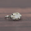 Art Deco 0.35ct Old European Cut Diamond 18k White Gold Filigree Engagement Ring