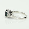 Vintage 4.81ctw Blue Sapphire Oval Baguette Diamond Platinum Ring