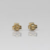 Vintage 0.24 cttw Old Cut Natural Diamond 14k Gold Stud Earrings
