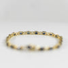 6ctw Blue Sapphire Oval Natural Gemstone Bracelet in 14k Yellow Gold