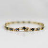 6ctw Blue Sapphire Oval Natural Gemstone Bracelet in 14k Yellow Gold