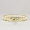 Double Rope Cultured Pearl Bracelet in 14k Yellow Gold