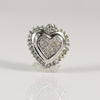 10K White Gold Diamond Heart Pendant