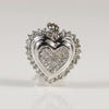 10K White Gold Diamond Heart Pendant