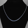 Graduated Blue Sapphire Tennis Necklace 14k White Gold