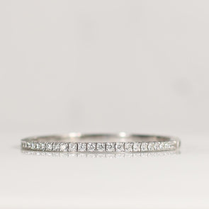 3.55ctw Round Brilliant Natural Diamond Tennis Bracelet in 14K White Gold