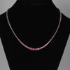 3.5cttw Graduated Ruby Tennis Necklace in 14k White Gold