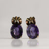 1910 Art Nouveau Purple Mystic Topaz Antique Earrings