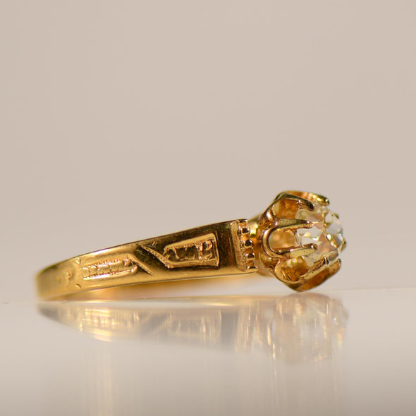 Victorian Buttercup Diamond Ring