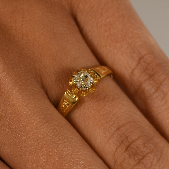 Victorian Buttercup Diamond Ring