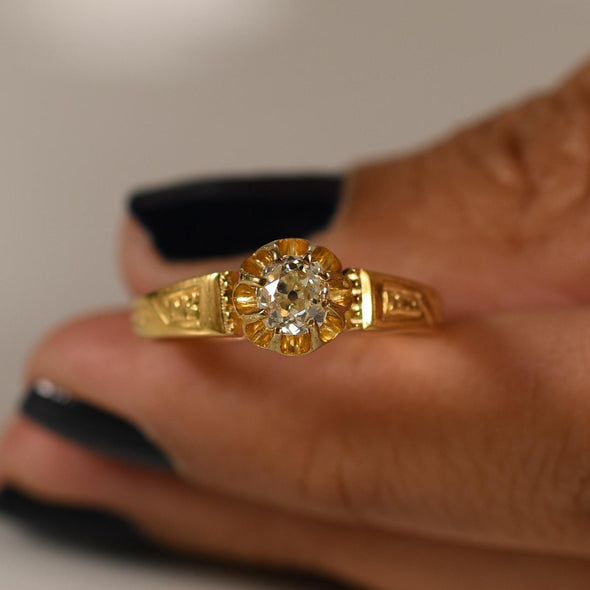 Victorian Buttercup Diamond Ring