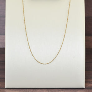 Vintage Rope Chain 14K Yellow Gold 18"