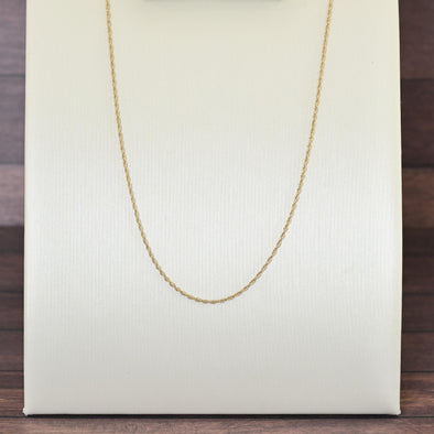 Vintage Rope Chain 14K Yellow Gold 18"