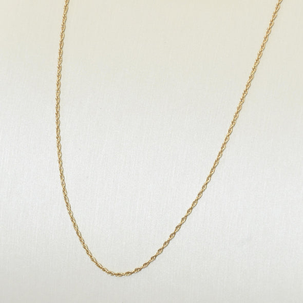 Vintage Rope Chain 14K Yellow Gold 18"