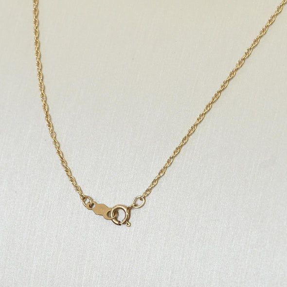 Vintage Rope Chain 14K Yellow Gold 18"