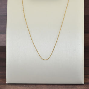 Vintage Rope Chain 14K Yellow Gold 18"