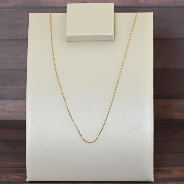Vintage Rope Chain 14K Yellow Gold 18"