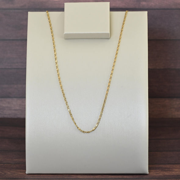 Valentino Flat Link Chain 14K Yellow Gold 20"