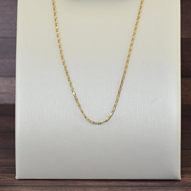 Valentino Flat Link Chain 14K Yellow Gold 20"