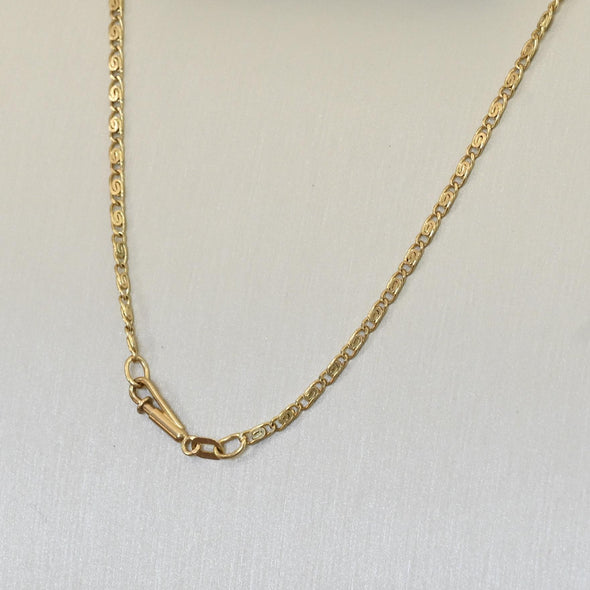 Valentino Flat Link Chain 14K Yellow Gold 20"