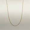 Vintage Mini Mariner Chain 20" 1mm 14K Yellow Gold Necklace