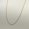 Vintage Mini Mariner Chain 20" 1mm 14K Yellow Gold Necklace