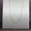 Vintage Mini Mariner Chain 20" 1mm 14K Yellow Gold Necklace