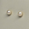 Vintage Cultured Pearl Studs 14k Yellow Gold Earrings