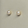 Vintage Cultured Pearl Studs 14k Yellow Gold Earrings