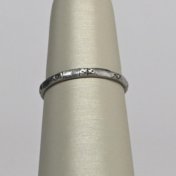Vintage Platinum Band Personalized and Dated 1937