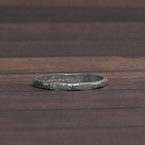 Vintage Platinum Band Personalized and Dated 1937