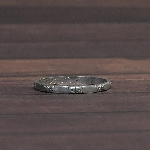 Vintage Platinum Band Personalized and Dated 1937