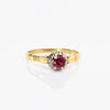 Vintage Ruby 18k Yellow Gold Solitaire Ring