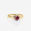 Vintage Ruby 18k Yellow Gold Solitaire Ring