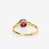Vintage Ruby 18k Yellow Gold Solitaire Ring